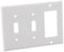 Leviton 80421W 2Toggle 1DecoraGFCI Device Combination Wallplate