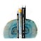 JIC Gem Teal Agate Bookends Heavy Duty Book Ends for Shelves Geode Book Ends with Rubber Bumpers for Office Dcor and Home Decoration1 Pair 23 LBS