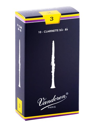 Vandoren CR103 Bb Clarinet Traditional Reeds Strength 3 Box of 10