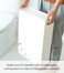 Yamazaki Home Toilet Paper Stocker  Bathroom Storage Organizer Dispenser Not for Jumbo Rolls Steel One Size White