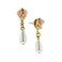 1928 Jewelry Womens Pink Porcelain Rose Faux Pearl Drop Earrings