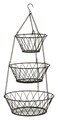Heavy Duty  3 Tier Hanging Kitchen Bronze Fruit Basket