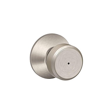 Schlage F40 BWE 619 Bowery Door Knob Bed  Bath Privacy Lock Satin Nickel