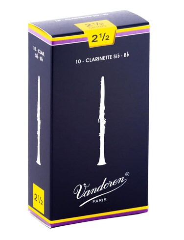 Vandoren CR1025 Bb Clarinet Traditional Reeds Strength 25 Box of 10