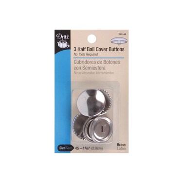 Dritz 21345 Half Ball Cover Buttons Size 45  118Inch 3Sets