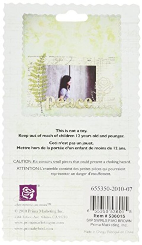 Prima 536015 434Inch Say It in Pearls Self Adhesive Jewel Art Flourish Corner with Roses Brown