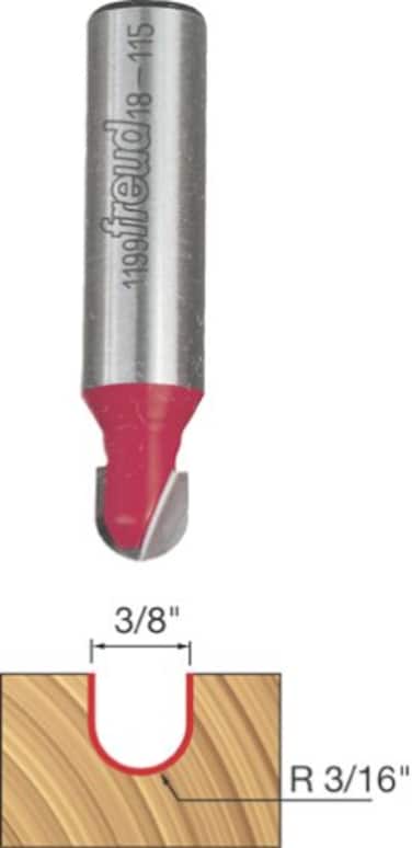 Freud 18115 316 Radius Round Nose Bit with 12 Shank