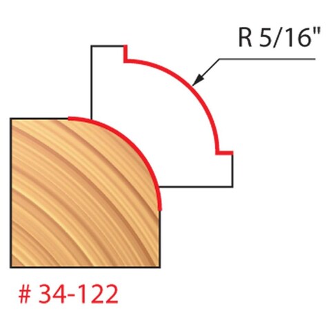 Freud 34122 516 Radius Rounding Over Bit with 12 Shank