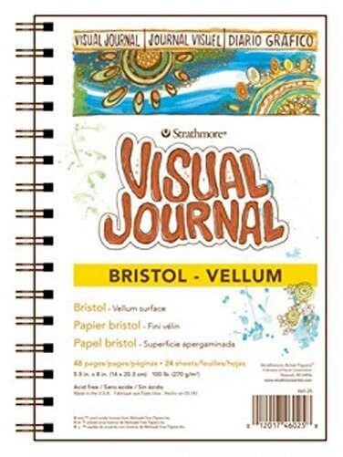 Strathmore 300 Series Visual Bristol Journal 9x12 Vellum Wire Bound 24 Sheets