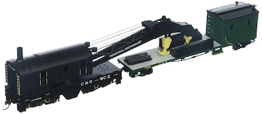 Bachmann Trains  250Ton Steam Crane  Boom Tender  CHESAPEAKE  OHIO HO Scale