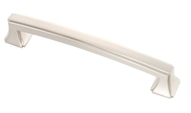 Hickory Hardware 1 Pack Solid Core Kitchen Cabinet Pulls Luxury Cabinet Handles Hardware for Doors  Dresser Drawers 5116 Inch 128mm Hole Center Satin Nickel Bridges Collection