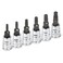 Powerbuilt 6 Pc 14 in Drive Torx Bit Socket Set T10 to T30  640049