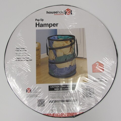Household Essentials 2026 PopUp Collapsible Mesh Laundry Hamper  Black 25 H