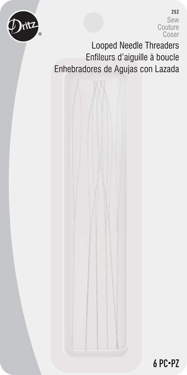 Dritz 252 Looped Needle Threaders 6CountSilver
