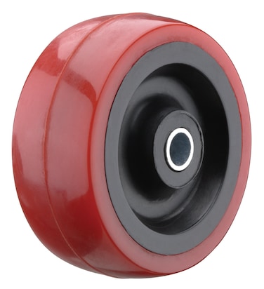 Steelex D2650 2Inch 165 Lbs Polyurethane Wheel with Roller Bearing Hub  red