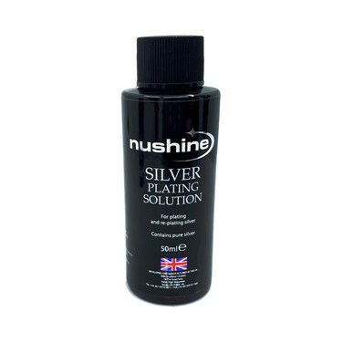 Nushine Silver Plating Solution 17 Oz  permanently plate PURE SILVER onto worn silver brass copper and bronze ecofriendly formula