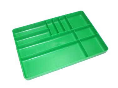 Protoco Tool Box Organization Plastic Tray with 10 Compartment 16Inch x 11Inch x 15Inch Green