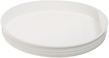 Aviditi Plastic End Caps for Mailing Tubes 4 Inch Diameter White 100 Pack