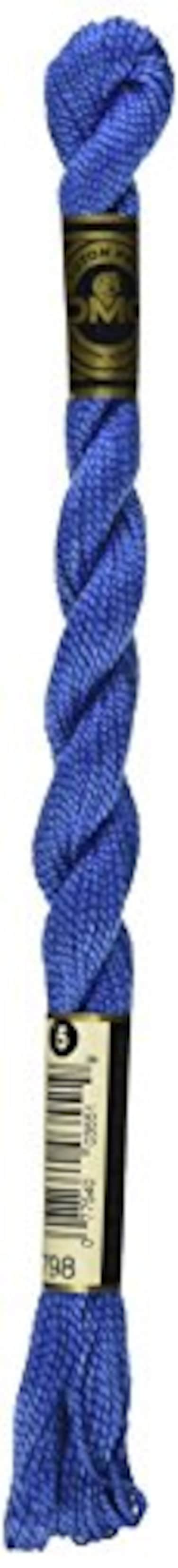DMC 115 5798 Pearl Cotton Thread Dark Delft Blue Size 5