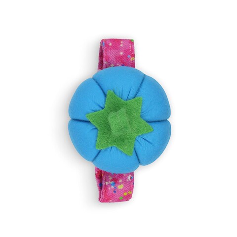 Dritz Wrist Tomato Adjustable Strap Assorted Colors Pink Purple  Teal One Size Fits All 1 Count Pin Cushion