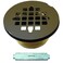 Westbrass D206B12 2 NoCaulk Brass Compression Shower Drain with 414 Round Grid Cover 1Pack Antique Bronze