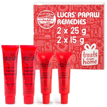 Lucas Pawpaw Lip Ointment Lucas Pawpaw Cream Lucas Pawpaw Ointment for Lips  Dry Skin 2x15 Gram plus 2x25 Gram