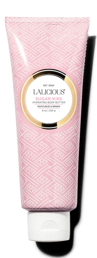 LALICIOUS Sugar Kiss Body Butter  Hydrating Body Moisturizer with Shea Butter Cucumber Extract  Apricot Oil No Parabens 8 Ounces