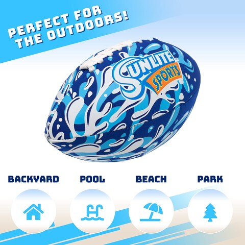 Sunlite Sports Waterproof Football Outdoor Play For Pool Beach Lake Park Water Toy For Kids Children Teens Adults Family Fun