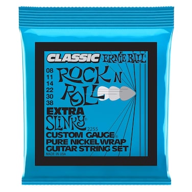 Ernie Ball Extra Slinky Classic Pure Nickel Electric Guitar Strings 838 Gauge P02255