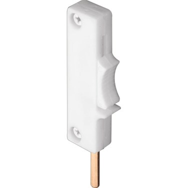 Defender Security U 9831 White Plastic Edge Mount Sliding Window Lock single pack