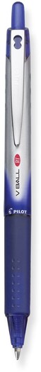 Pilot VBall RT Refillable  Retractable Liquid Ink Rolling Ball Pens Fine Point Blue Ink 12Pack 26207