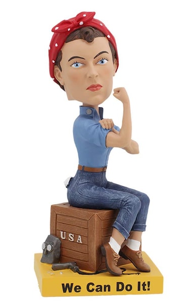 Royal Bobbles Rosie The Riveter Cultural Icon Collectible Bobblehead Statue
