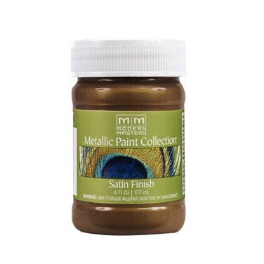 6 oz Modern Masters ME190 Statuary Bronze Metallic Paint Collection Satin WaterBased Decorative Metallic Paint