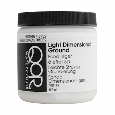 QoR Watercolor Light Dimensional Ground by GOLDEN 8 oz Jar Professional Mediums  Grounds