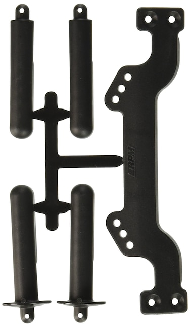RPM Adjustable Front Body Mounts Posts for Slash Rustler Nitro Slash Black