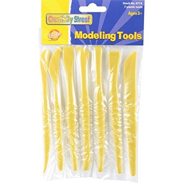 Chenille Kraft Creativity Street Plastic Modeling Tools Yellow 7Pack CK9774