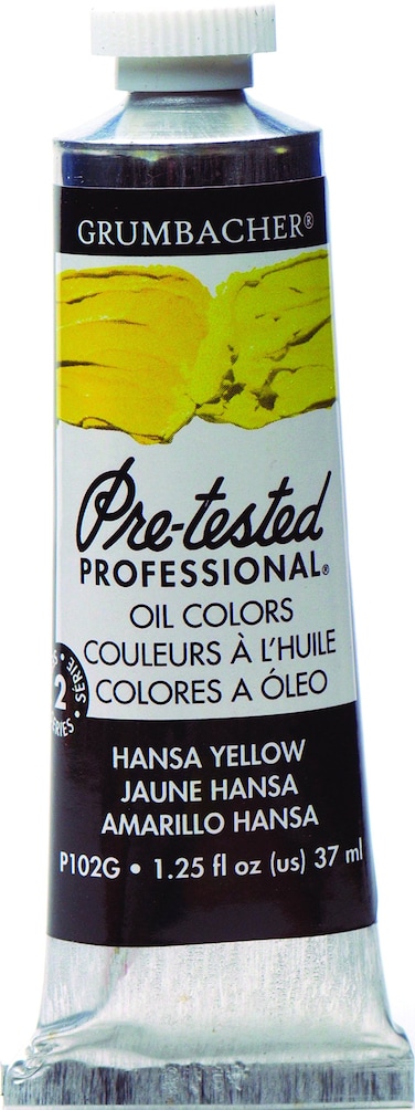 Grumbacher PreTested Oil Paint 37ml125 oz Hansa Yellow P102G