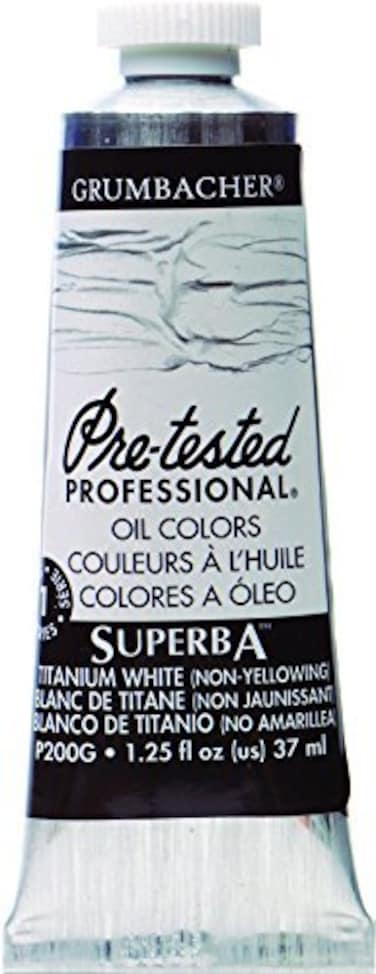 Grumbacher PreTested Oil Paint 37ml125 oz Superba White P200G