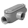 TayMac RLT125 Threaded T Type Conduit Body Die Cast Aluminum Stamped Steel Cover 1 4Inch  Gray