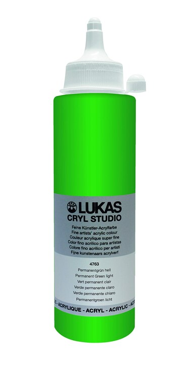 LUKAS Cryl Studio 250ml Premium Quality Acrylic Paint Permanent Green Light