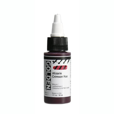 High Flow Acrylics by GOLDEN Alizarin Crimson Hue 1 fl oz Bottle Professional Acrylic Paint Transparent