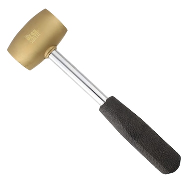 The Beadsmith Brass Head Mallet  Metal Elements  10 Inches long 2LB head with a 38mm Face  Brass  Sheet Metal Hammer for Dapping Chasing  Light Stamping