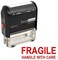 Fragile Handle with Care  Self Inking Rubber Stamp  Red Ink