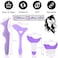 4Pcs Eyeliner Stencils Reusable Silicone Eyeliner Aid Mascara Shield Guard Eyeliner Eyelash Lipstick Eyeshadow Applicators Aid Tool Multifunctional Eye Makeup Tool for Women BeginnersPurple