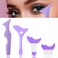 4Pcs Eyeliner Stencils Reusable Silicone Eyeliner Aid Mascara Shield Guard Eyeliner Eyelash Lipstick Eyeshadow Applicators Aid Tool Multifunctional Eye Makeup Tool for Women BeginnersPurple