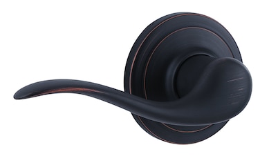Kwikset Tustin Dummy Door Handle Single Sided Lever for Closets French Double Doors and Pantry Venetian Bronze NonTurning Left Handed Interior PushPull Lever with Microban Protection