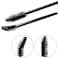 G2PLUS 100PCS Disposable Eyelash Brushes Adjustable Mascara Wands Makeup Applicator Kits Eyelash Spoolies Brushes for Eyelash Extensions and Eyebrows Black