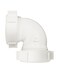 Plumb Pak PP555W Sink Drain Pipe Elbow with Reducing Washer 90 Deg 112 in Plastic 1 Count Pack of 1