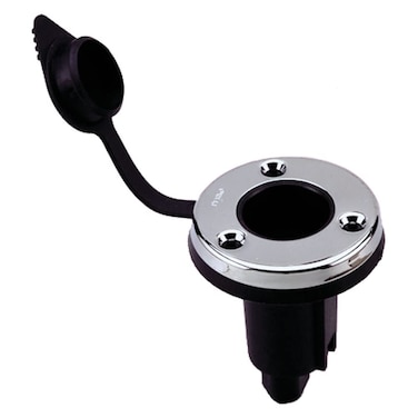 Perko 1045P0SDP 2Pin Plugin Type with Waterproof SnapOn Cover  Stainless Steel Face with Black Polymer Body