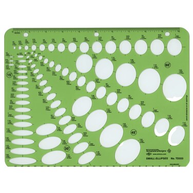 ALVIN TD333 MultiPurpose Small Ellipse Guide Template Drawing and Drafting Tool  79 Ellipses